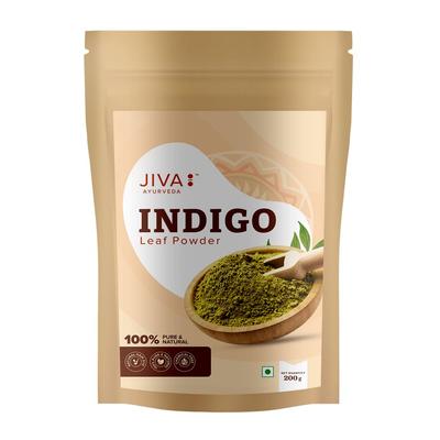 Jiva Indigo Leaf Powder 200g Pack of 1 Pure Natural Herbal Hair Color Chemical Free Organic Hair Dye