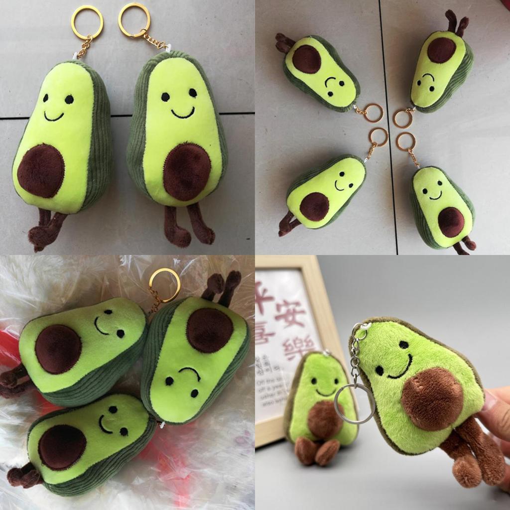 Avocado Character Plush Keychain For Kids With Feather Cotton Stuffing