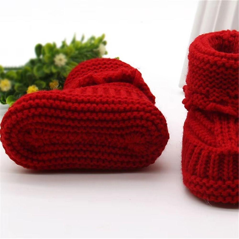 Scarpine da Neonato in Morbido Lavoro a Maglia Scarpe Fatte a Mano per i Primi Passi Scarpe Calde Nuove per Bambini