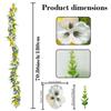 UV Resistant Artificial Pansy Vines Flexible Fake Flower Vines Eucalyptus Leaf Garland  Home Mantle