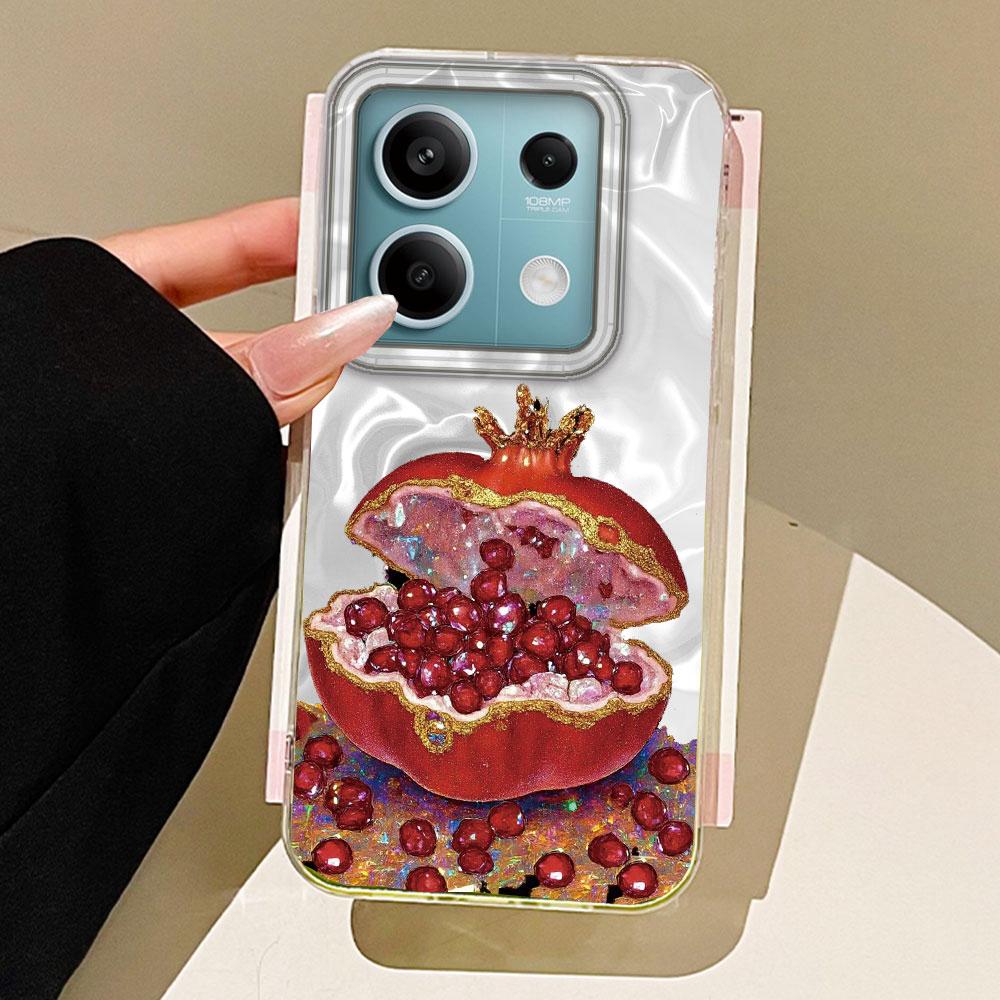 White Peony Lotus Print Women Girls Water Texture Phone Case for Xiaomi Mi 13T 14T Pro 11 Lite NE 5G Shell Silicone Bags Cover