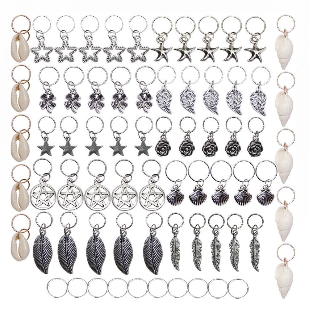 70pcs Hair Braid Rings Dreadlocks Bead Ring Fashion Hair Decoration Accessories