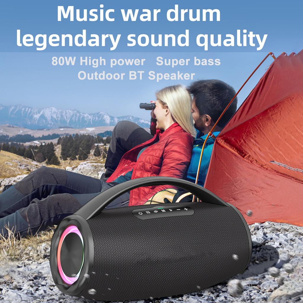 ZEALOT BT Speaker Wireless Stereo Speaker with 80W Booming Sound Colorful Lights Waterproof Portable Speaker for