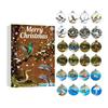 Advent Calendar 2025 24-Day Christmas Countdown Calendar with 24 Animal Ornaments Rustic 2D Acrylic Animal Hanging Decoration for Home Party Decor