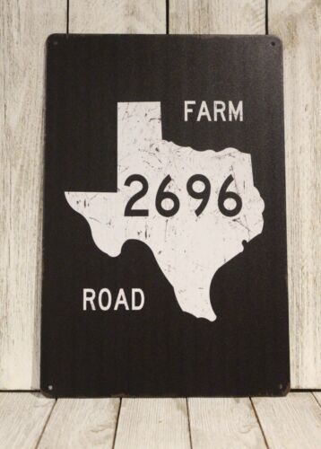

Welcome to Texas Tin Sign Farm Road Replica Vintage Rustic Look State HighwayAluminum 20x30cm（7.8x11.8inch）