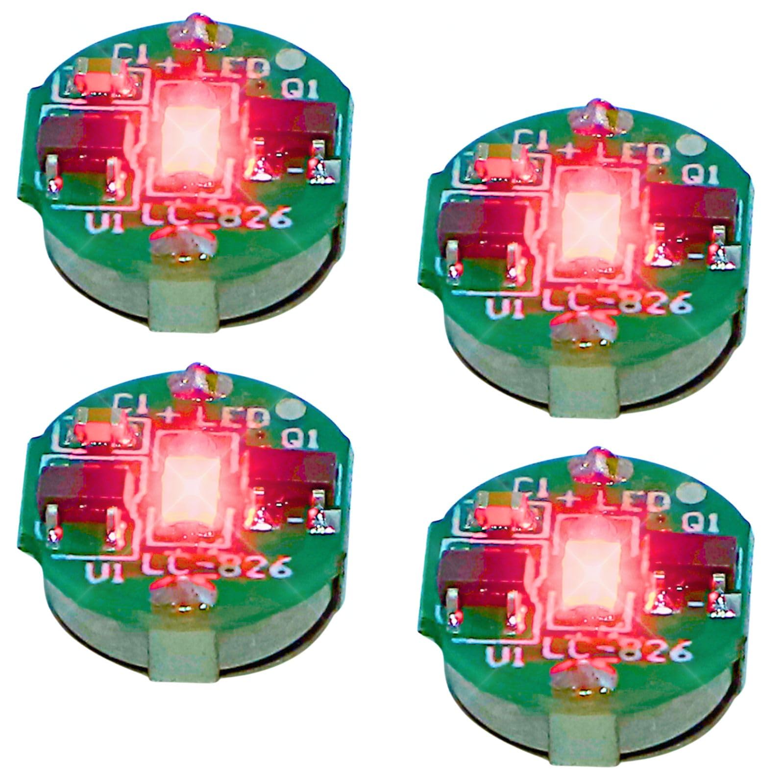 

CHASO Small LED Wireless Magnetic for Plastic Gundam Model Miniature Button Cell Battery Red Lights, 4-Piece Set, Switch, Models, Figures, Kits,