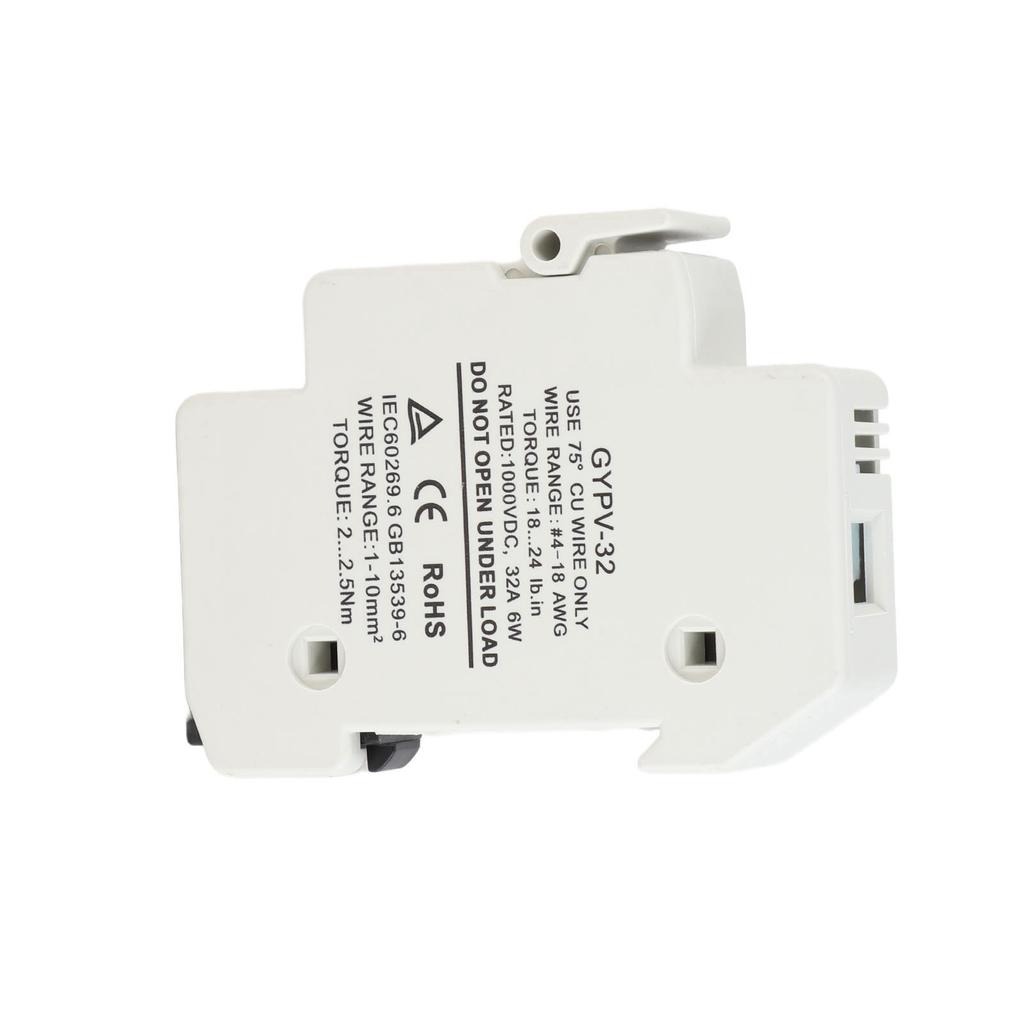 1P 32A 1000VDC Solar PV Fuse Holder 1000VDC 20A Photovoltaic Fuse Kit for Short Circuit Break Protection