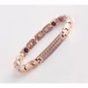 Stainless Steel Cross Bracelet With 18K Gold Vacuum Plating CZ Crystals Men Women Elegant Fashion Jewelry