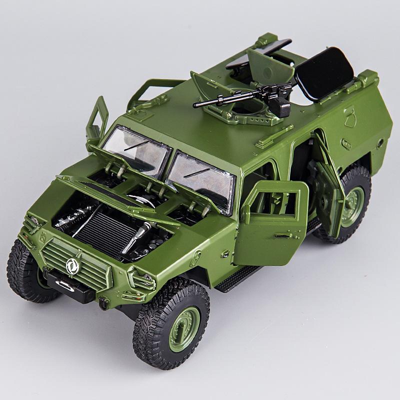 1:24 Modelo de Carro Blindado de Liga Militar Diecasts Metal Brinquedo Veículos Off-road Tanque Polícia Carro Modelo à Prova de Explosão Presente para Crianças
