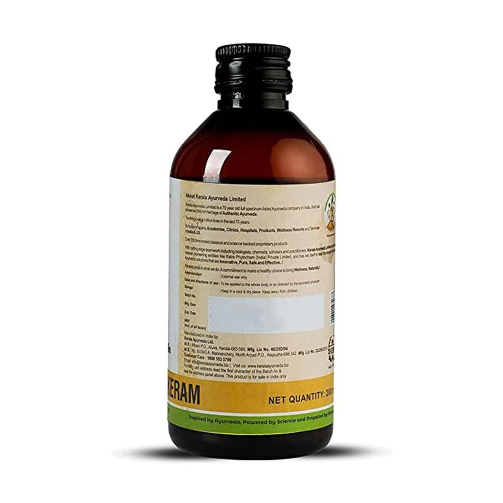 Kerala Ayurveda Nalpamaradi Keram Tan Removal Oil For Face & Body Uneven Skin Tone Care 200 Ml