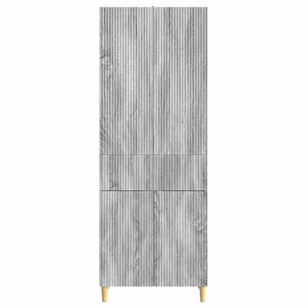Cabinet Set 2 pcs Sonoma Grey Wood Material