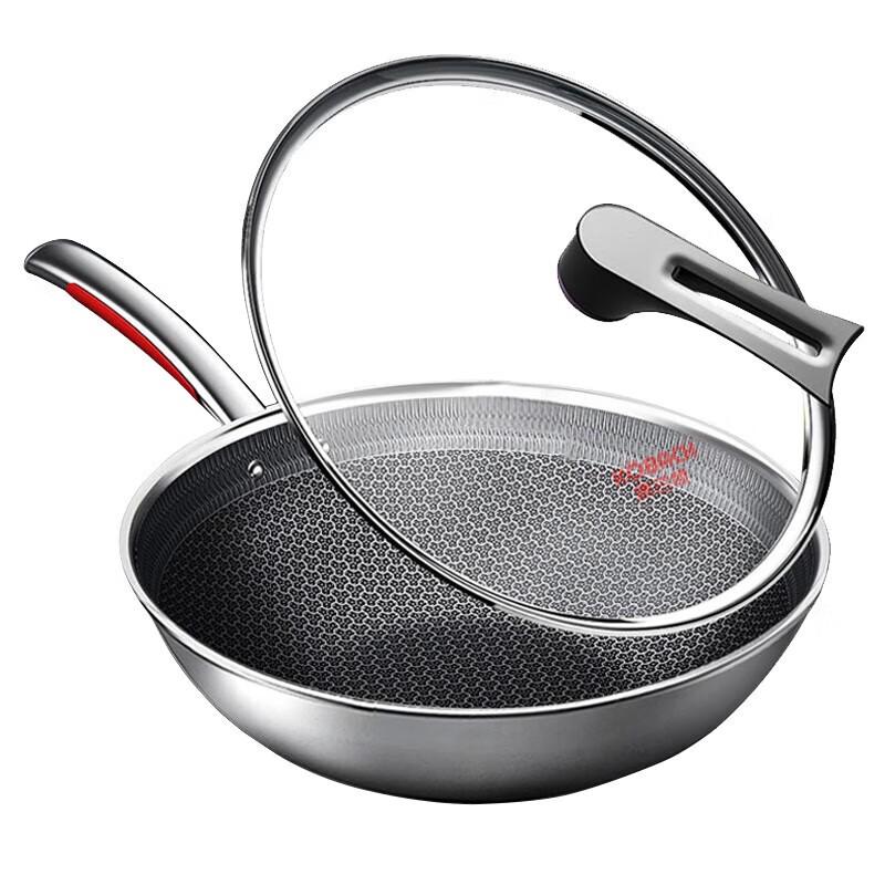 Kangbach 316 Three-Ply Stainless Steel Wok Set (32cm)