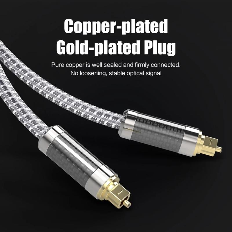 Digital Optical Audio Cable SPDIF Optic Fibre Cable Suitable for-HiFi 7.1 Amplifiers Bluray Player Television Projector