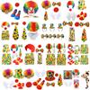 Clown Costume Set Red Clown Noses Shoes Vests Hats Wigs Bow Ties