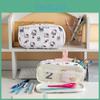 Double Pattern Layer Pencil Case Student Large Capacity Storage Bag