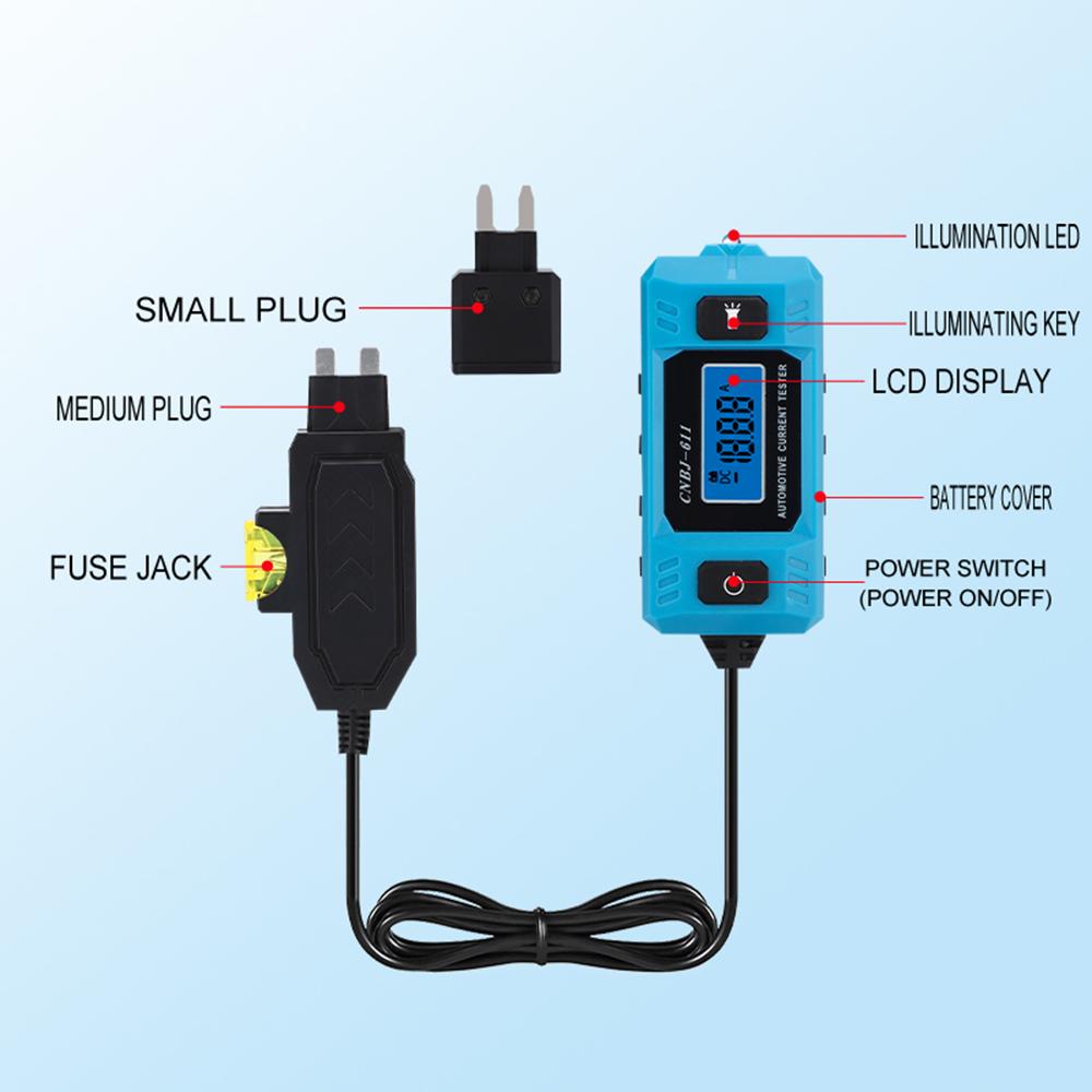 

Automobile Current with Backlight LCD Display LED Light Car Gauge for Current Detection