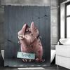 Zasłona prysznicowa Drop Scribble Pig, Dekoracyjna zasłona prysznicowa do łazienki, Wodoodporna zasłona prysznicowa z haczykami