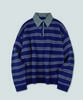 GRAPH PLATFORM Striped Collar Knit