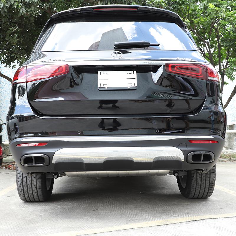 2Pcs ABS Car Exhaust Muffler Tail Throat PipeTrim Cover Frame For Mercedes Benz GLE 350 GLE 450 GLC GLS W167 X253