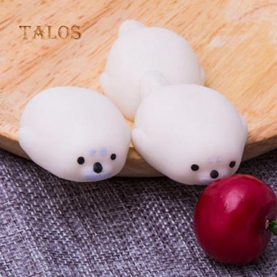 Kids Cute White Seal Scented Slow Rising Squeeze Stretch Toy Cellphone Pendant Toys For All Ages