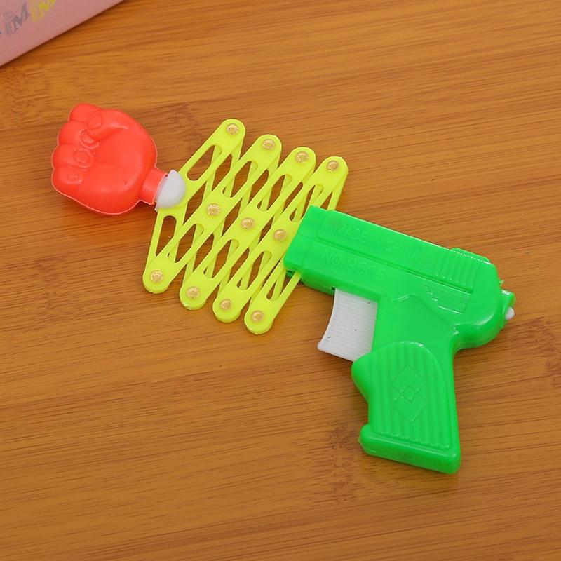 2Pcs Children's Toy Guns Creative Telescopic Fist Guns April Fool's Toy Guns and Spring Toy Gun