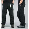 Men's Fall/Winter Fleece-Lined, Loose-Fit Straight-Leg Work Pants: Thick, Warm, Outdoor Pants with Multiple Pockets