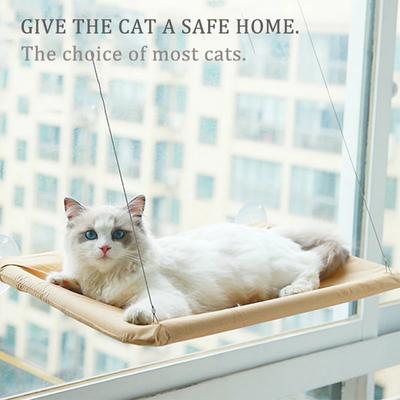 Asılı Kedi Yatak Pet Kedi Hamak Hava Kediler Yatak Ev Yavru Tırmanma Çerçeve Güneşli Pencere Koltuk Yuva Rulman 20 kg Evcil Hayvan Aksesuarları