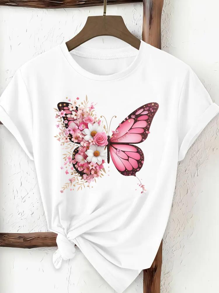 (Asian Size) lovely cute style Women Fashion Tee Top Clothing T Shirt Woman Print Female Short Sleeve Graphic T-shirts