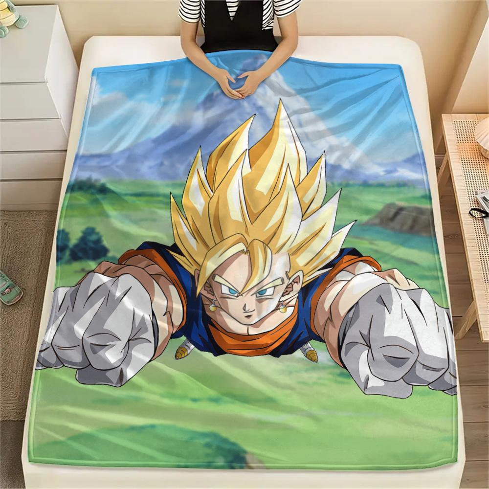

Gogeta and the Father-son Pair Son Goku Print Flannel Blanket, High quality Comfortable for All Seasons, Home Decor, Warmth and Comfort 80cm x 120cm