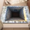 3D Visual Hole Rug Optical Illusion Floor Mat Realistic Hole Pattern Doormat Test And Play with Dog or Cat for Entrance Hallway Living Room