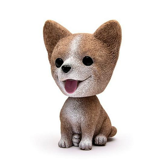 Bulldog Bobblehead Car Ornament | Cute Resin Dashboard Decor