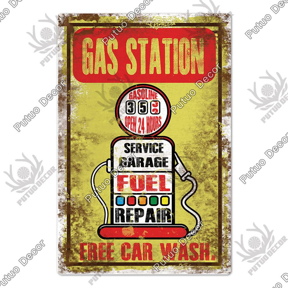 Decor Tire Shop Vintage Tin Sign Plaque Metal Iron Plate Wall Adornment for Garage Gas Station Car Sale Repair Poster