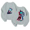Children's Fashionable Lightweight Long-sleeved Round Neck Pullover With Pockets Printed Pullover