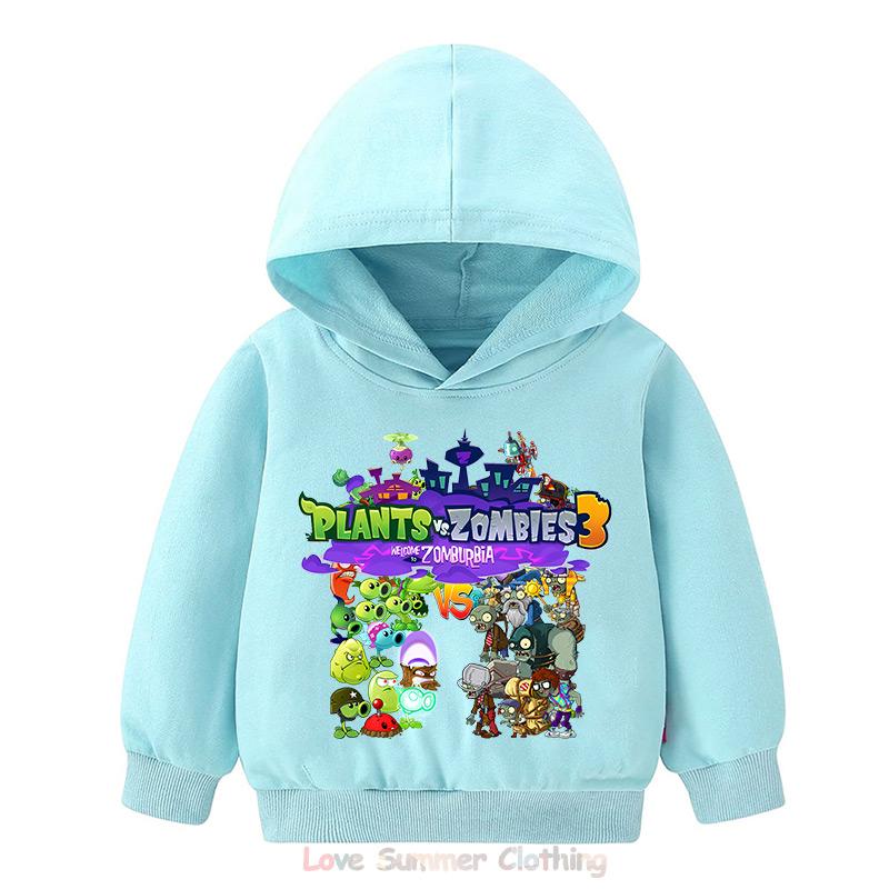 

Нови надходження 2025 Рослини Хлопчаче худі Зомбі HD принт Тонкий дівчачий пуловер Дівчачий повсякденний одяг Осіннє худі Довгий рукав Поліестер 140