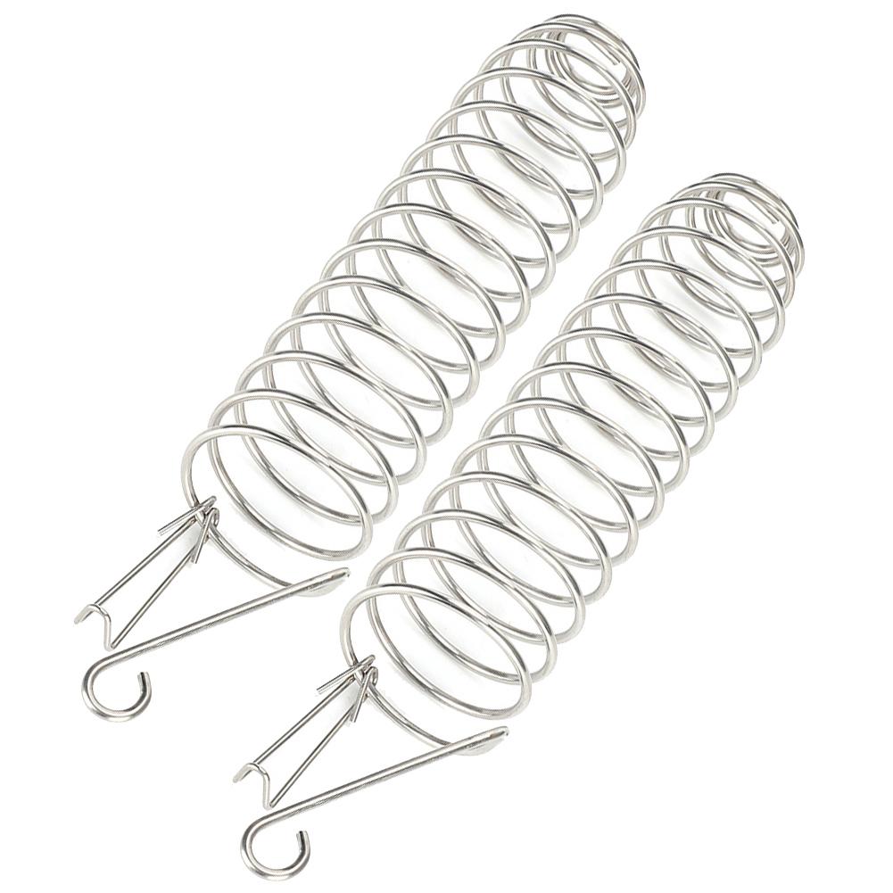 2Pcs Stainless Steel Bird Parrot Safety Lock Buckle Feeding Device Foraging Food Basket