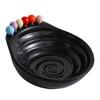 Fruit Bowl with 6 Colorful Fruit Forks Large Capacity Spiral Bottom Bowl with Fork Storage Hole for Snacks And Parties
