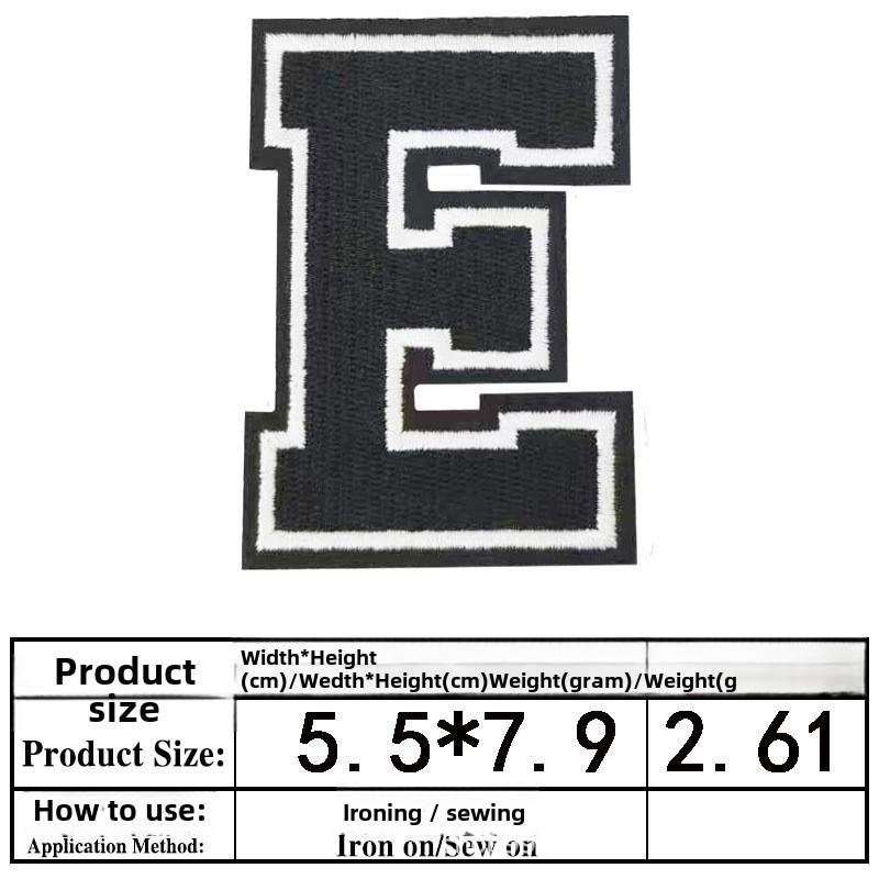 Embroidered Alphabet & Number Jersey Patch Armband Badge