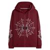 Women's Print Zip Up Hoodie with Zipper Front for Halloween and Fall