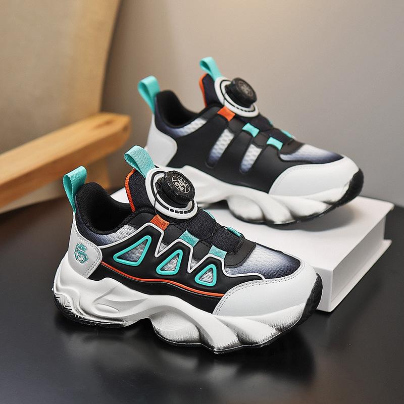 30-41 Children's Plus Size Convenient Fashionable Trendy Thick Soled Casual Sports Shoes Boys' Running Shoes Dad Shoes