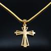 Cross Stainless Steel Necklace Men Gold Color Chain Necklaces Anniversary Birthday Gift Jewerly