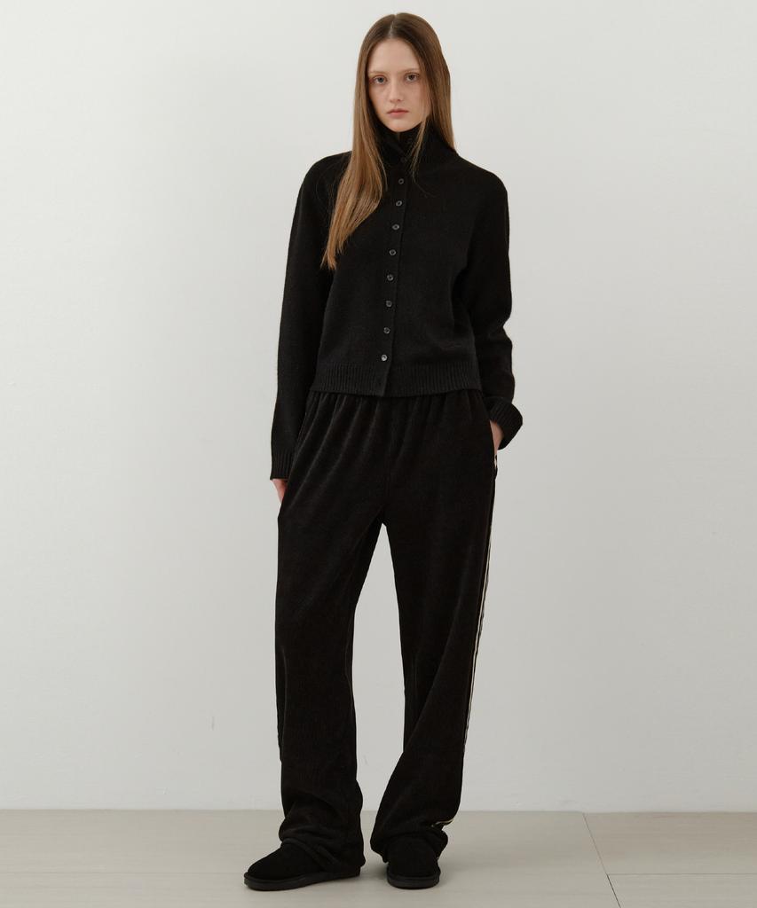 Wednesday Oasis For Woman W/Essential Line Track Corduroy Wide Pants_Black(W25-Pt34)