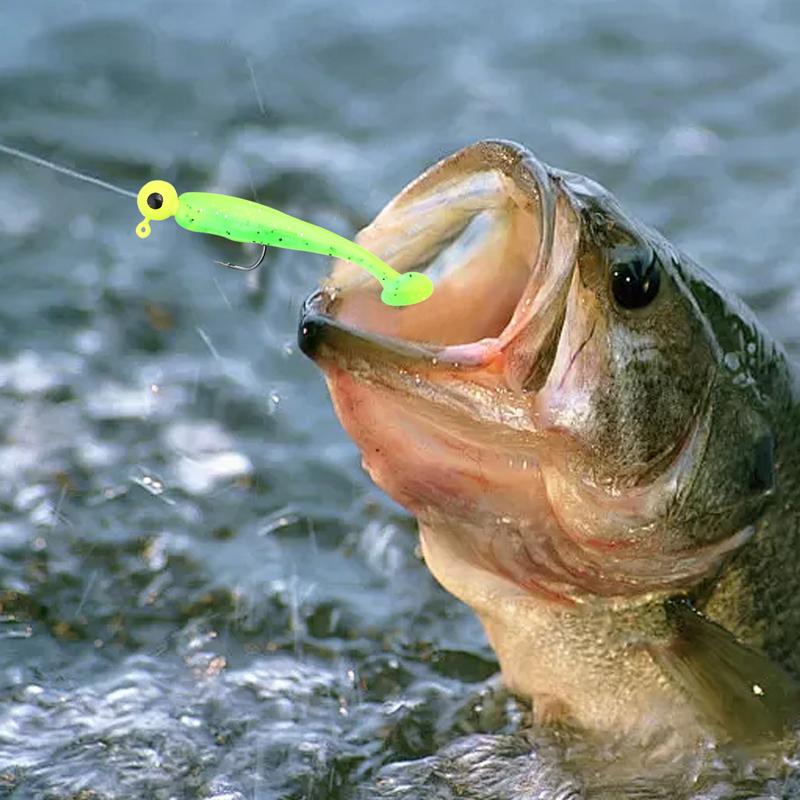 

25pcs/set Soft Fishing Bait Lead Hook Lures For Bass Silicone T-tail Soft Fishing Lures Kit With Storage Box For Bass Crayfish CN