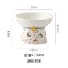 Ceramic Cat Bowl Anti Black Chin Non Spill Water Dish Pet Food Feeder for Cats and Dogs