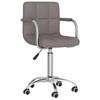 Vidaxl Swivel Dining Chair, Taupe Color, Fabric Upholstered