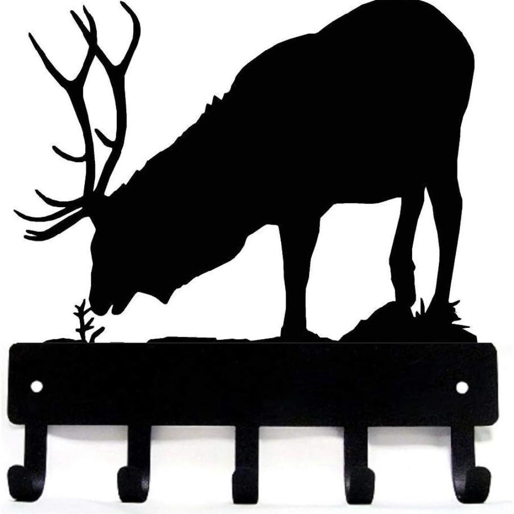 

Вешалка для ключей Elk Bull — металлическое настенное искусство шириной 6 дюймов