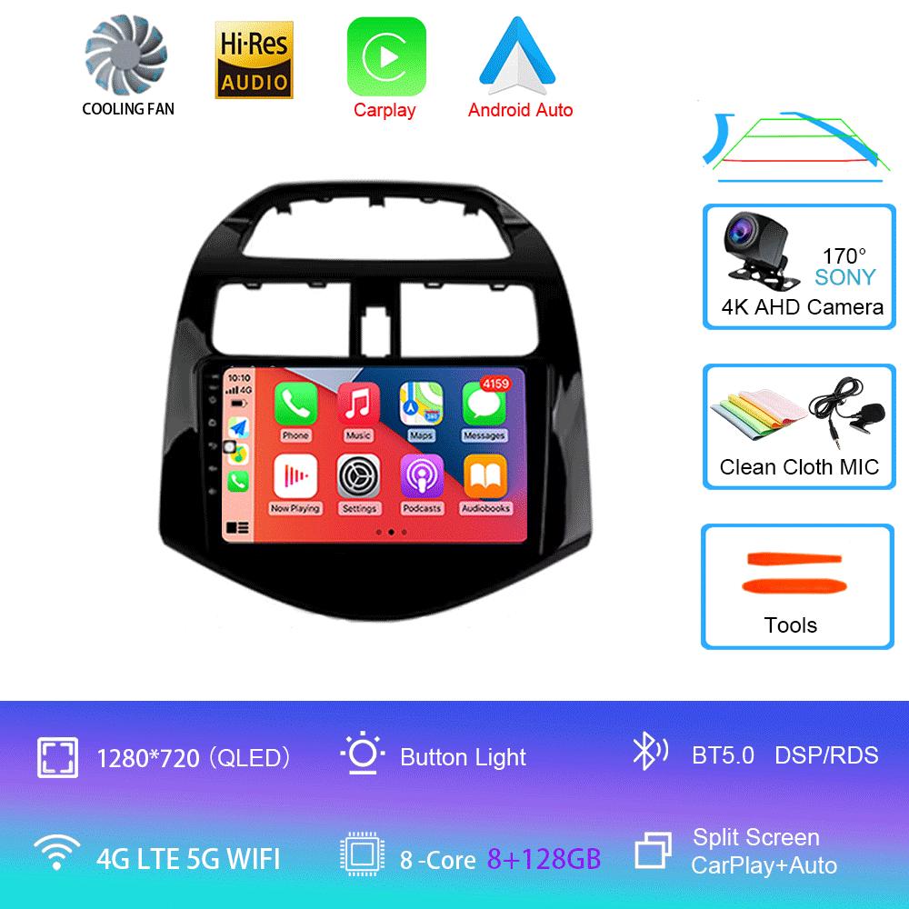 Android 14 Carplay For Chevrolet Spark Beat Matiz Creative 2010 2011 2012 2013 2014 Multimedia Player Car Radio GPS 2din Stereo