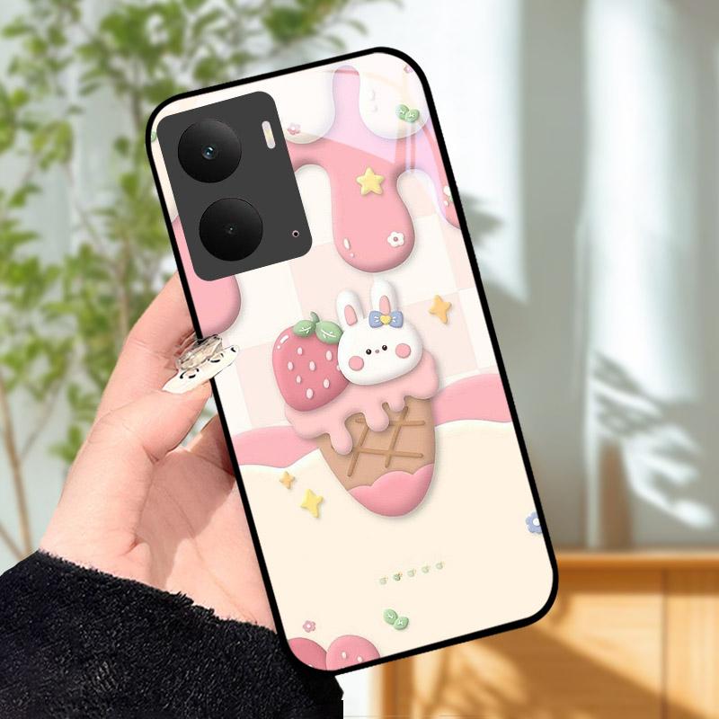 Para Capa Realme P3 5G Tampa Traseira de Vidro Temperado Capa Dura de PC à Prova de Choque Carcaça Para Realme P 3 RealmeP3 5G Para-choque Funda Coque