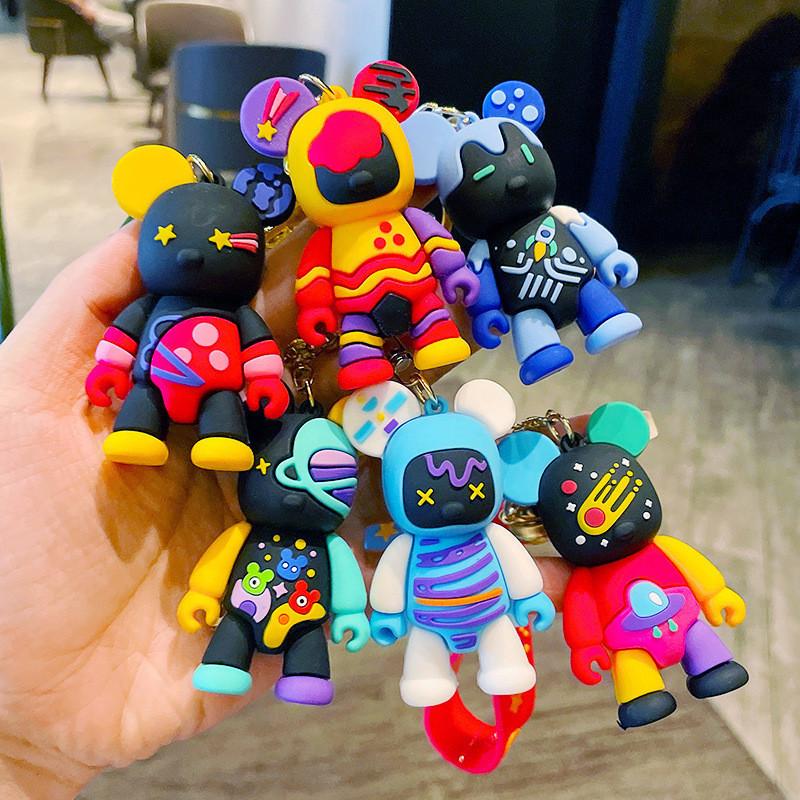 Adorable Creative Colorful Graffiti Bear Keychain Perfect For Couples And Gifts