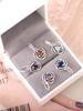 Silver S925 Twelve Month Birthstone Heart Eternity Charms Beads Pendant Fit Original Bracelet for Women DIY Fine Jewelry