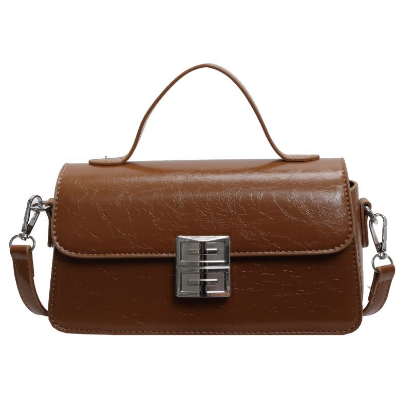 High Value Popular New Fashion Small Square Bag Niche Retro Simple Handbag Premium Shoulder Messenger Bag